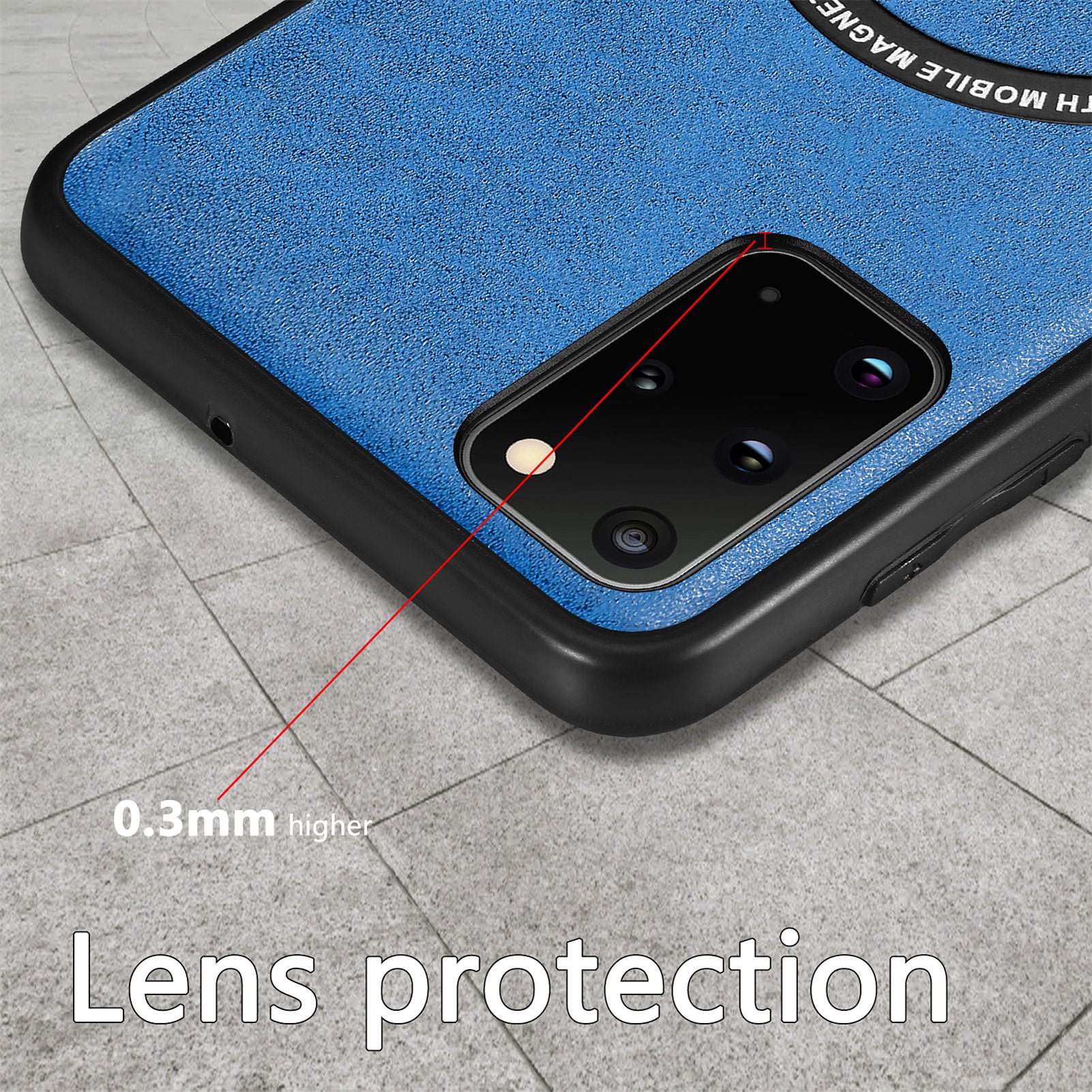 For Samsung Galaxy S20 Plus 4G / 5G Leather Coated PC TPU Cover Phone Case Compatible with MagSafe with Magnetic Holder Metal Ring For Samsung Galaxy S20 Plus 4G / 5G Leather Coated PC TPU Cover Phone Case Compatible with MagSafe with Magnetic Holder Metal Ring